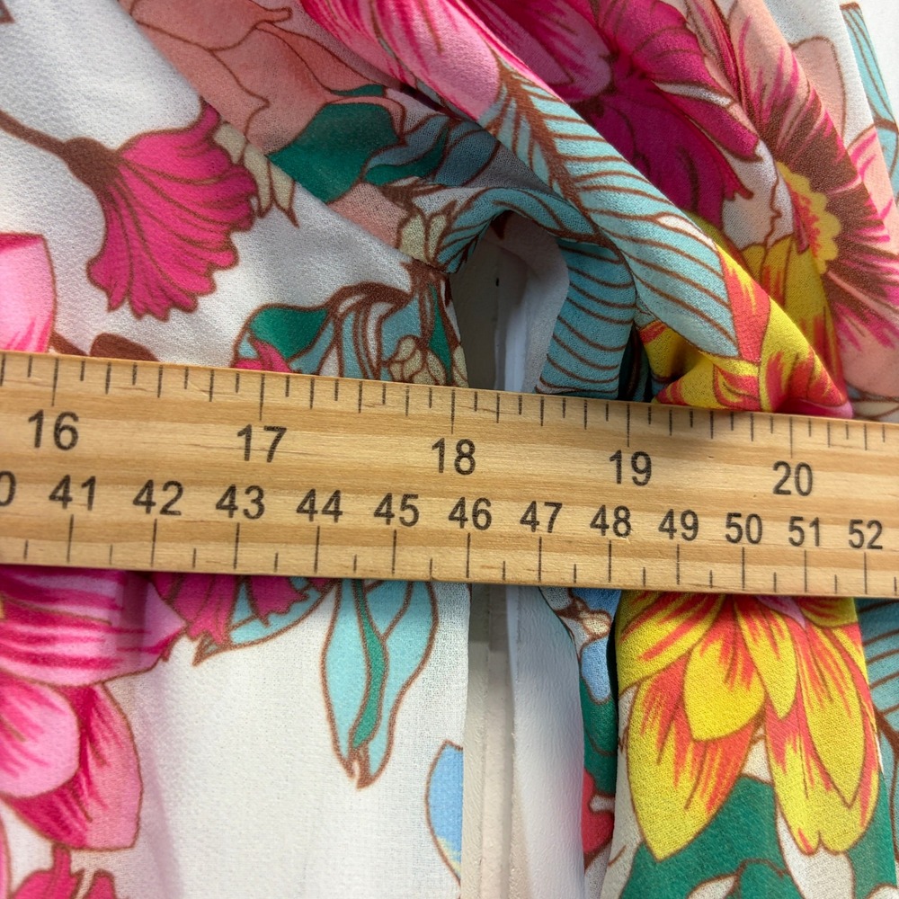 Umgee Boho Floral Cold Shoulder Women Size S Cottage Garden Party Retro Vibes - Picture 4 of 10